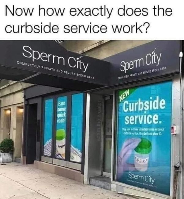 curbside sperm bank - Now how exactly does the curbside service work? Sperm City Completely Private And Secure Spern Bank Sperm City Deletely Private An Sicure Sperm Bane New Earn some quick cash! Edinme nentor Curbside service. Day with our and nice. Ang