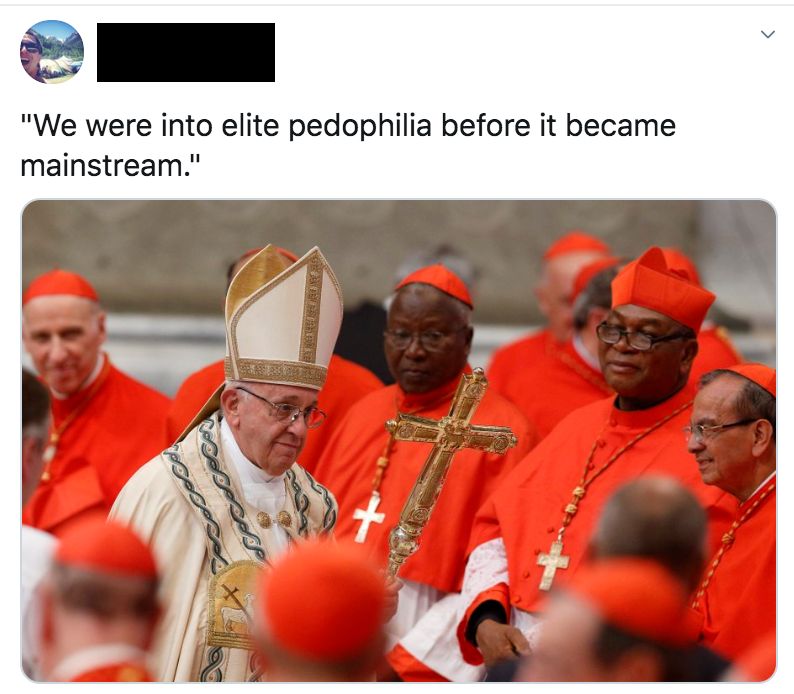 catholic church cardinals - "We were into elite pedophilia before it became mainstream."