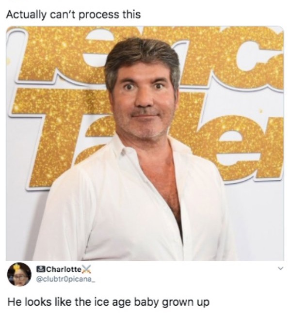 simon cowell weight loss - Actually can't process this Charlotte He looks the ice age baby grown up
