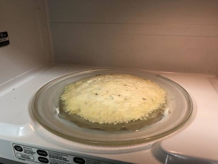 "Wife: “Are You Sure That Jalapeno Dip Container Is Microwaveable?” Me, An Intellectual: “Of Course It Is.” Jalapeno Dip Container:"