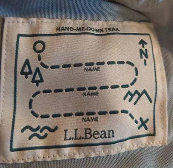 ll bean hand me down tag - HandMeDown Trail tz Ar Name Name Name L.L.Bean