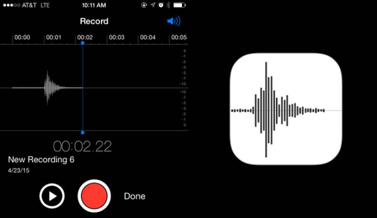 apple voice memo - ...20 At&T Lte Record .22 New Recording 6 42315 Done