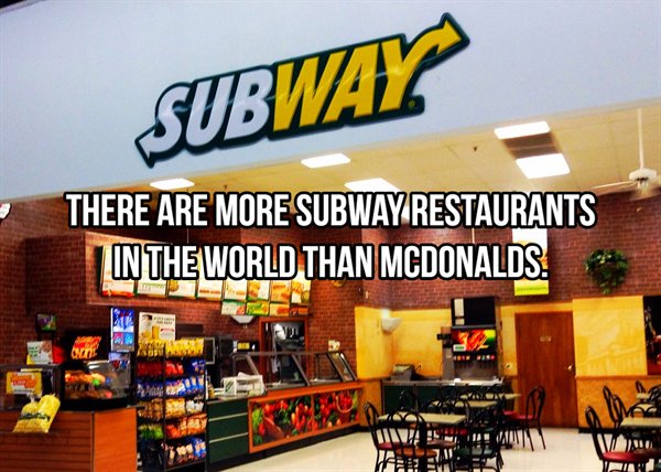 fast food - Subway There Are More Subway Restaurants In The World Than Mcdonalds on