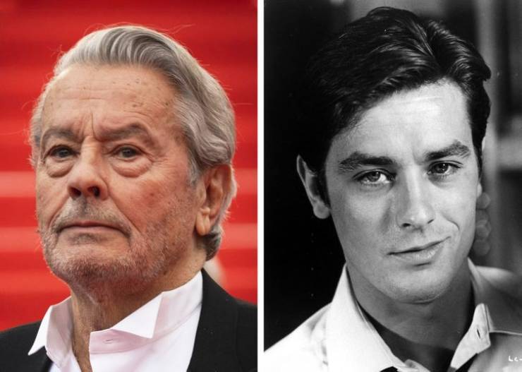 Alain Delon, 84 and 31 years old