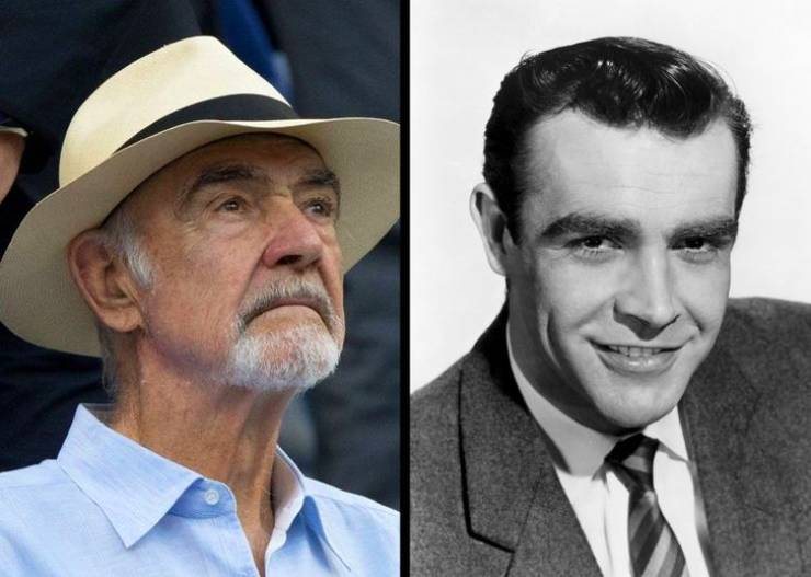 Sean Connery, 85 and 28 years old