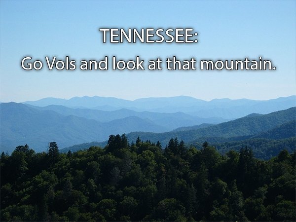 sky - Tennessee Go Vols and look at that mountain.