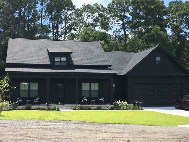 “This completely matte black house I passed.”