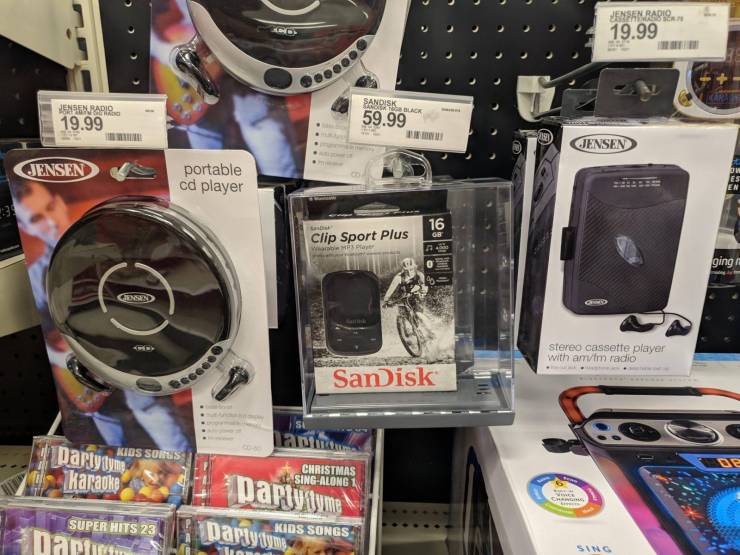 “Target is selling portable CD players, MP3 players, and cassette players in 2020.”