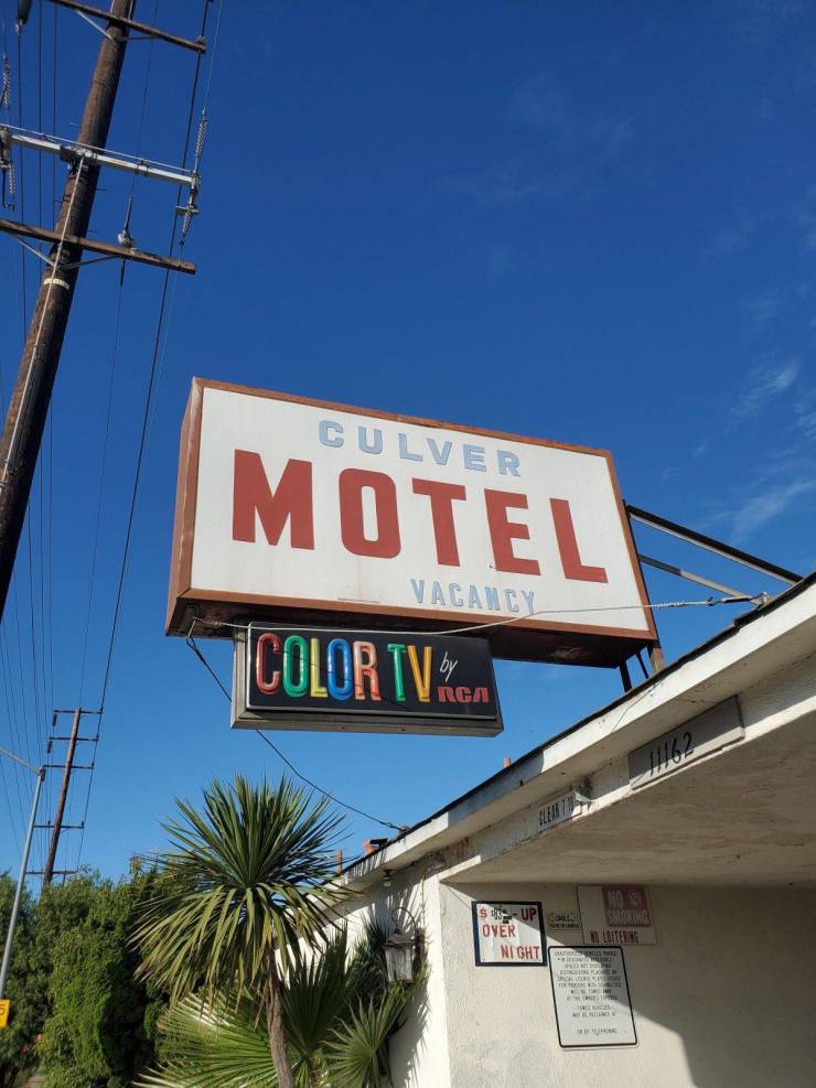 “This motel by my house still advertises that they have color TV.”