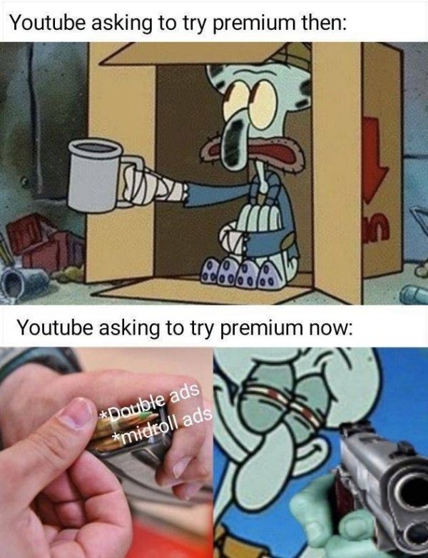 Youtube asking to try premium then De Youtube asking to try premium now a Double ads midroll ads