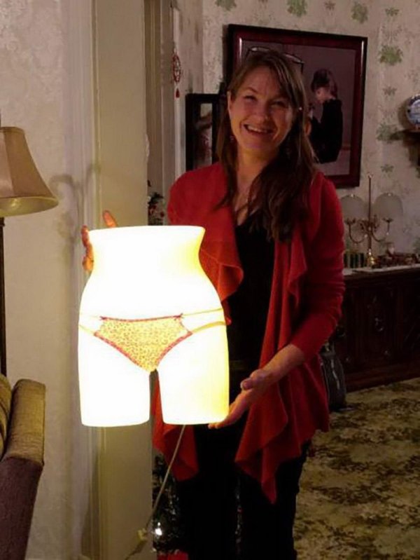 lamp that looks like woman wearing underwear