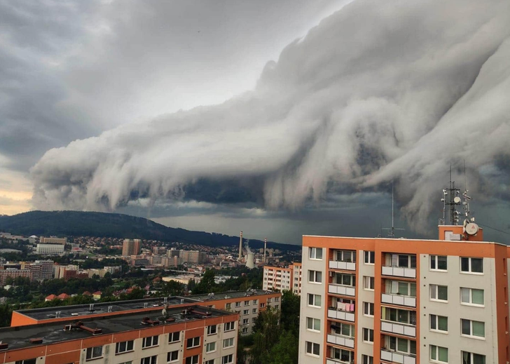 stormy sky over czech republic
