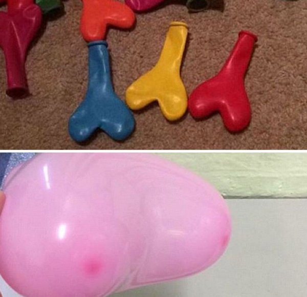 funny shaped balloons - d