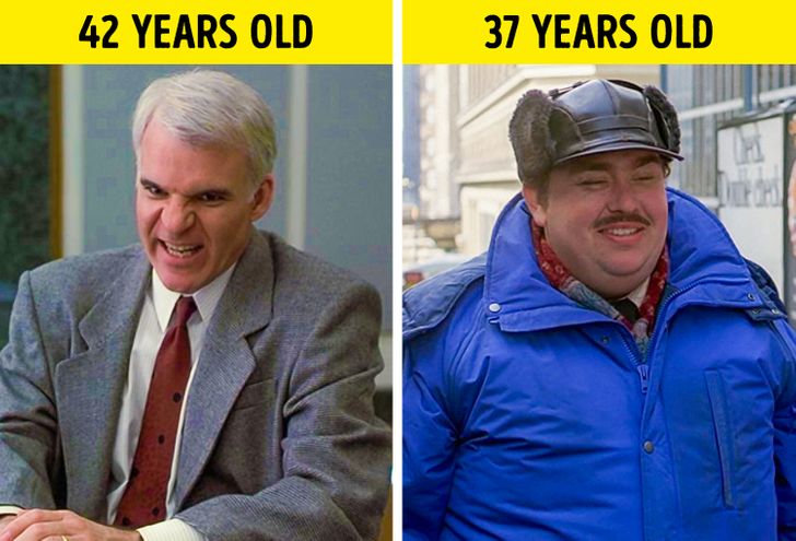 Steve Martin was 42 and John Candy was 37 when they shared the stage in Planes, Trains & Automobiles.