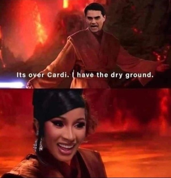 anakin obi wan high ground - Its over Cardi. have the dry ground.
