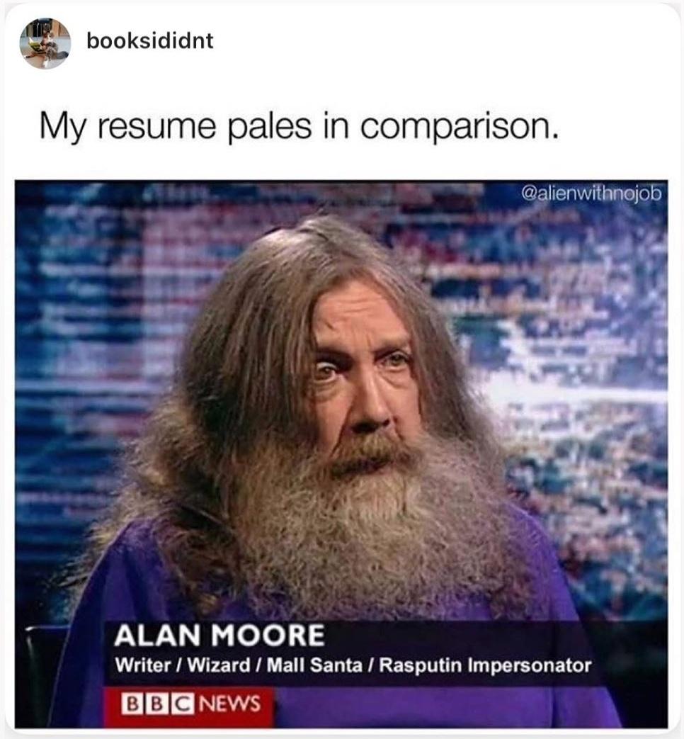 alan moore rasputin - booksididnt My resume pales in comparison. Alan Moore Writer Wizard Mall Santa Rasputin Impersonator Bbc News
