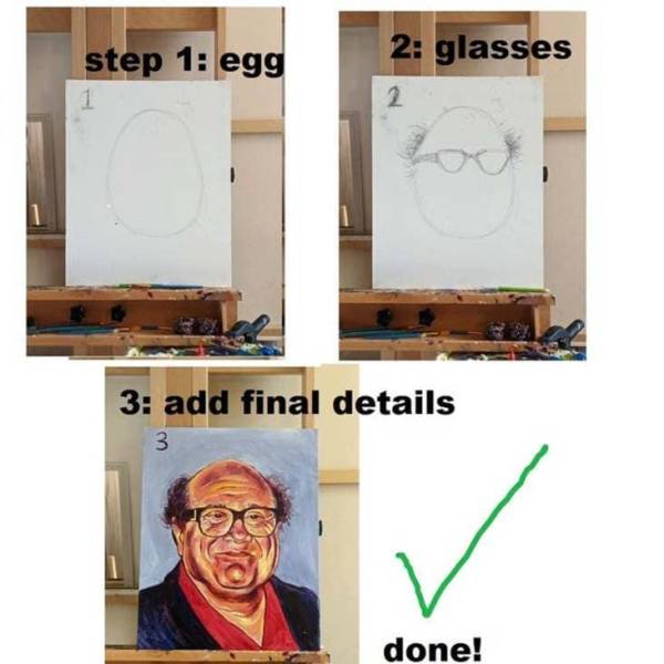 2 glasses step 1 egg 1 2 3 add final details 3 done!