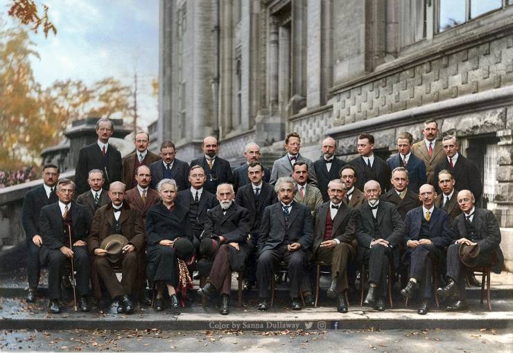 solvay conference 1927 - Ben Inc Color by Sanna Dullaway