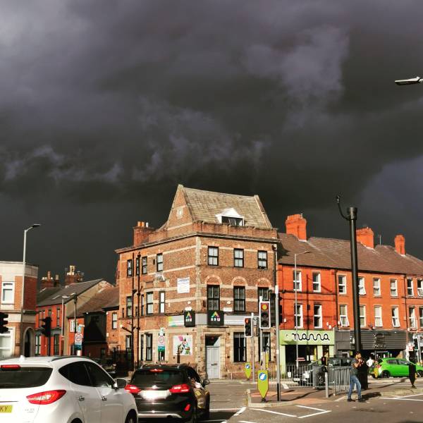 “I took a photo in between a storm and a beaming sun, so the contrast is quite unsettling.”