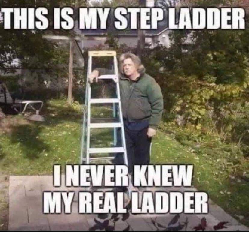 roofer meme - This Is My Step Ladder I Never Knew My Real Ladder