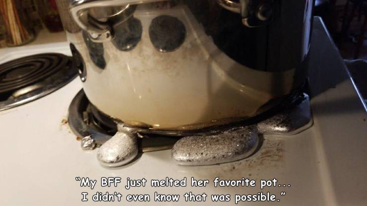 small appliance - "My Bff just melted her favorite pot... I didn't even know that was possible."