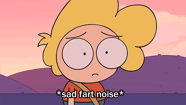 sad fart noise. - cartoon character