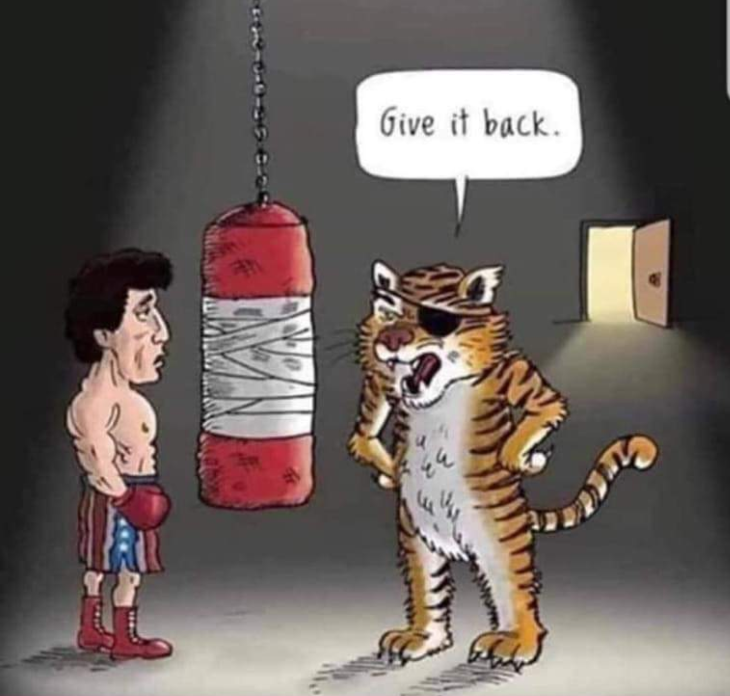 eye of the tiger comic - Give it back.