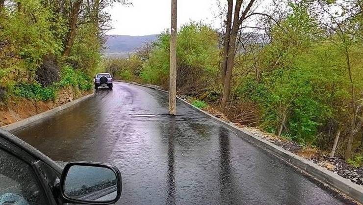 pole in the middle of road