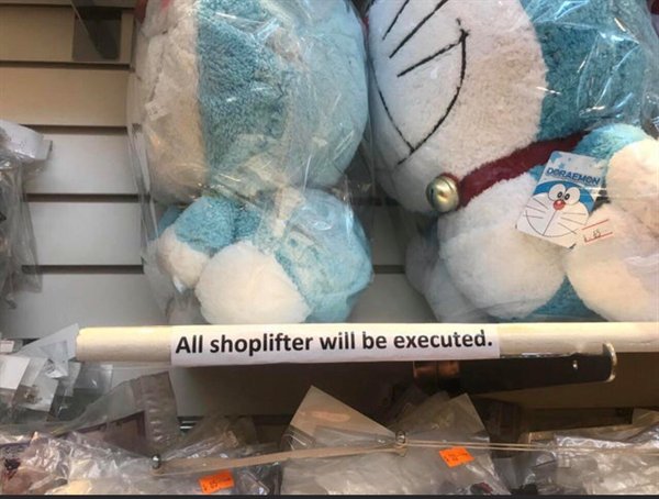 doraemon cursed - All shoplifter will be executed.