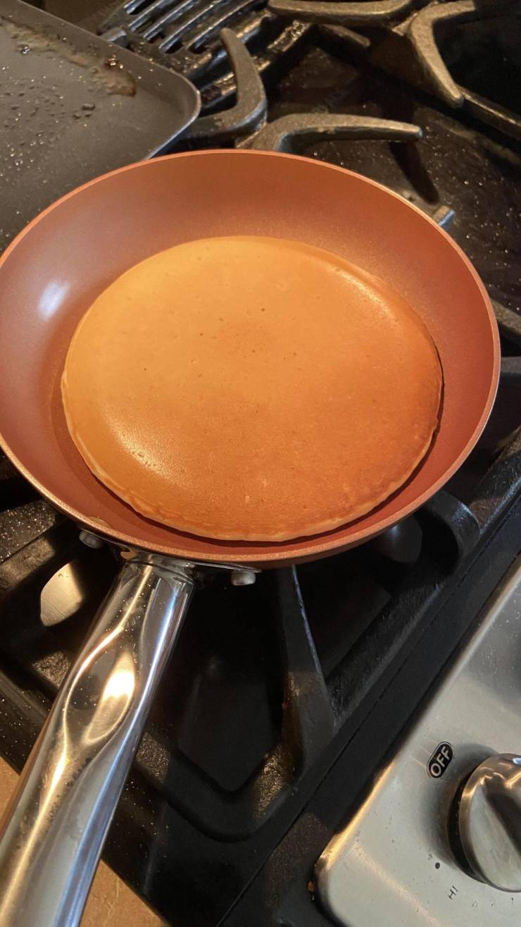 This perfect pancake.