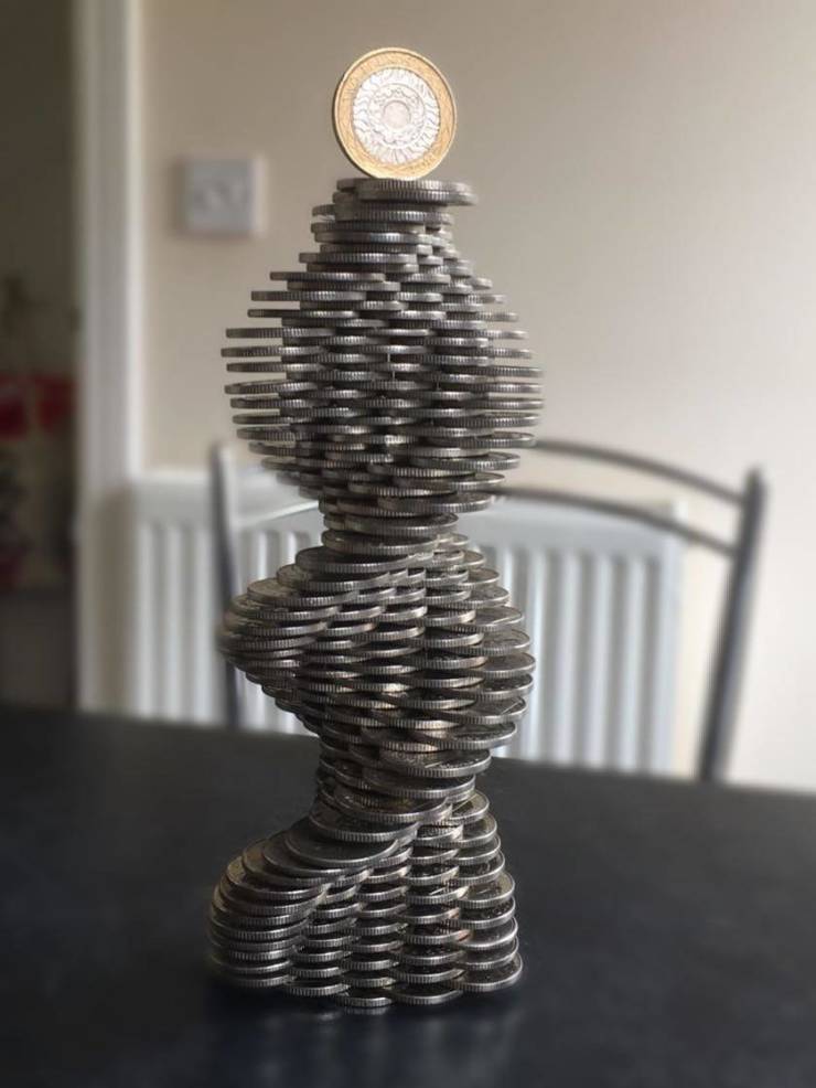 “A double helix I made out of change...”