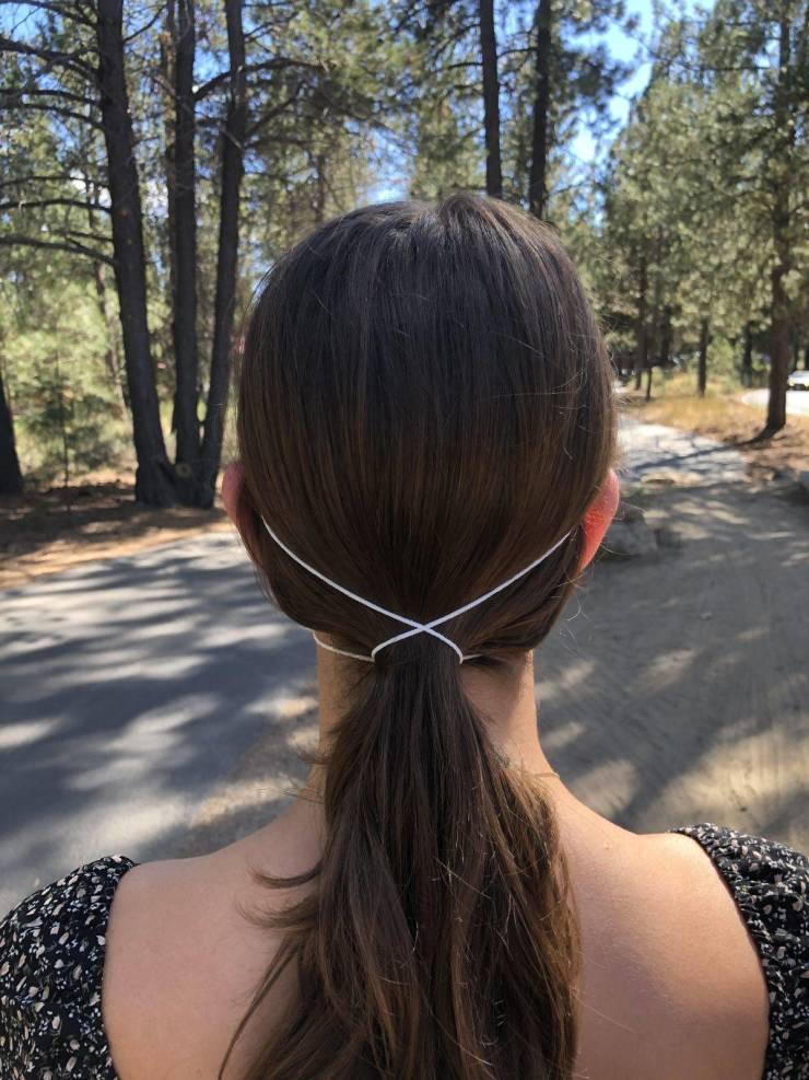 “The way my girlfriend’s mask doubles as a hair tie.”