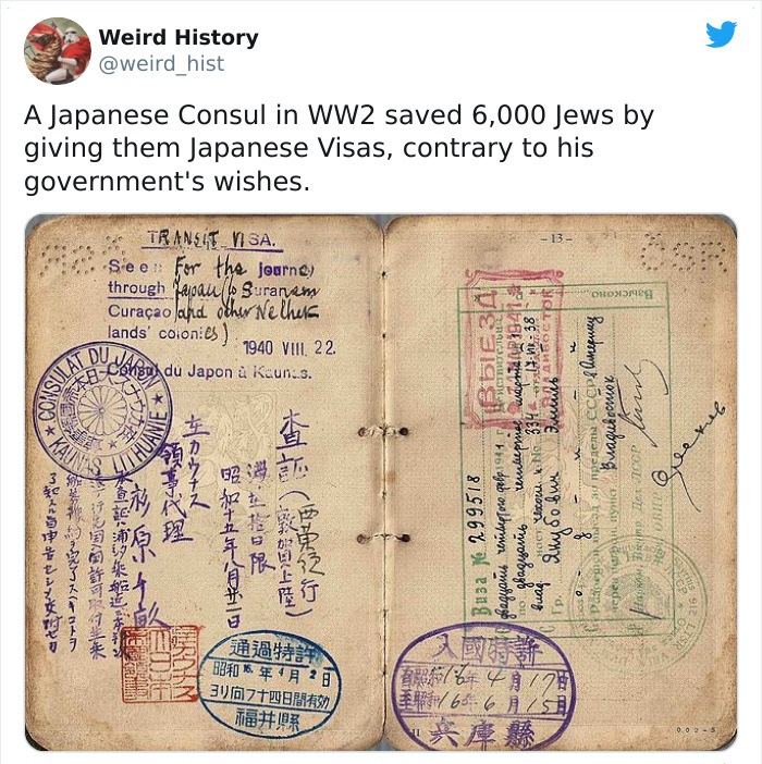 paper - Weird History A Japanese Consul in WW2 saved 6,000 Jews by giving them Japanese Visas, contrary to his government's wishes. . Transit Vi Sa. See For the jearne through Kapan Suraram Curaao and the Nethers lands' colonies 1940 Viii. 22 du Japon Kau