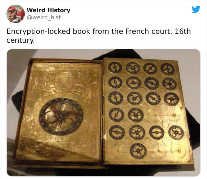 encryption book - Weird History Encryptionlocked book from the French court, 16th century. Ni