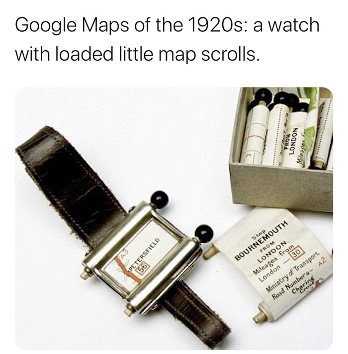 plus four wristlet route indicator - wo Google Maps of the 1920s a watch with loaded little map scrolls. London Mileages Stap A3 Petersfield 56 Bournemouth From London Mileages from London 30 Ministry of Transport Road Numbers A2 Charing