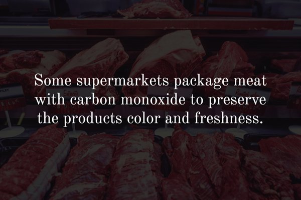 screenshot - Some supermarkets package meat with carbon monoxide to preserve the products color and freshness.