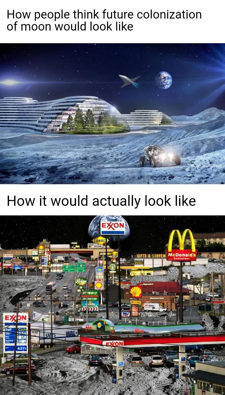 breezewood pa - How people think future colonization of moon would look How it would actually look Exon Sunoc "Gifts & Souveni McDonald's Restaurant Ver Fstro2 Perhube >>>> Exon Glo Sell Dbler Cach 1558 3158 390 Exon 4271