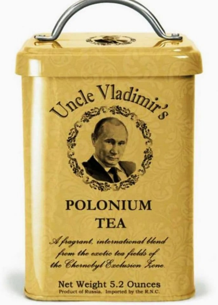 putin tea polonium - Vladimir Uncle Polonium Tea fragrant, international blend from the zodie lea fields of the Chernobyl Emekusion Some Net Weight 5.2 Ounces Product of Russia. Imported try the Nc