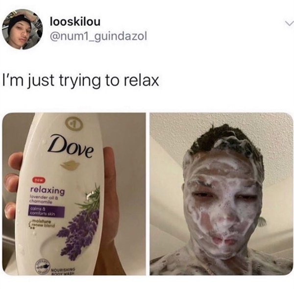 dove - looskilou I'm just trying to relax Dove relaxing lovender chamomile com a comfort skin molt Nourishing