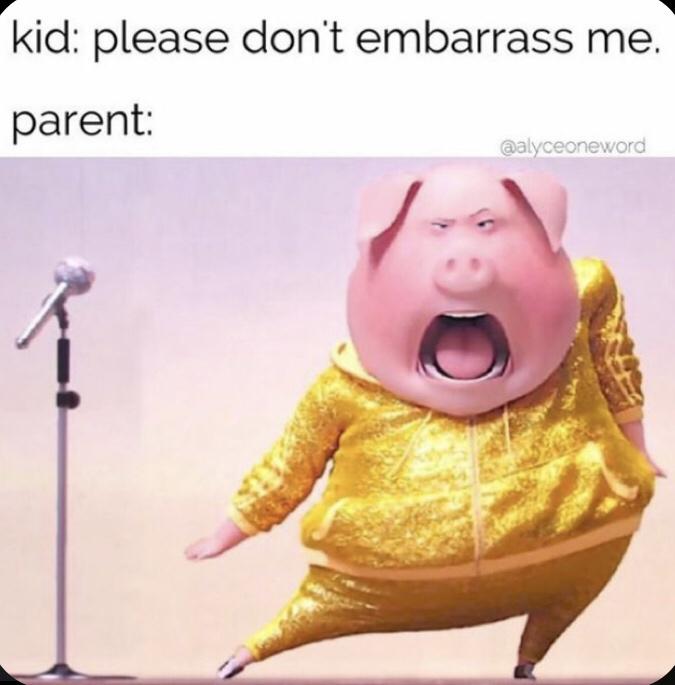 funny parent memes - kid please don't embarrass me. parent