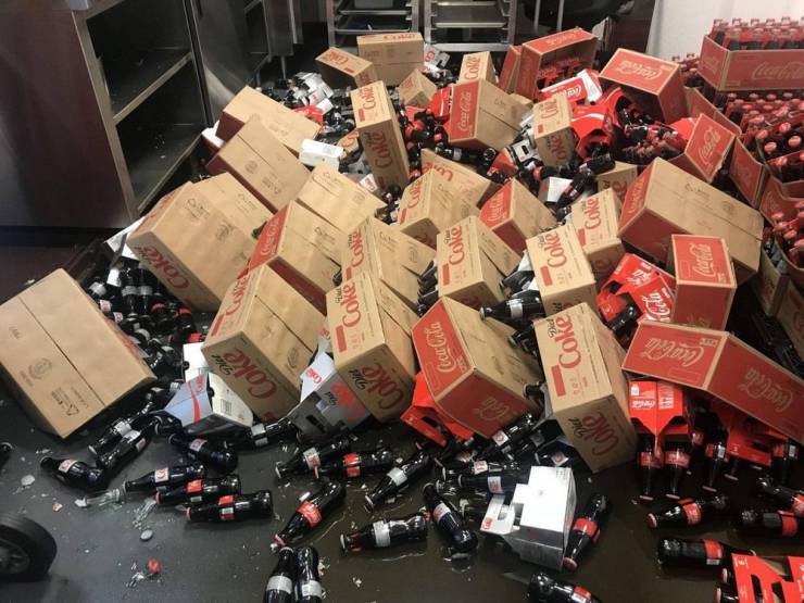 coke warehouse spill