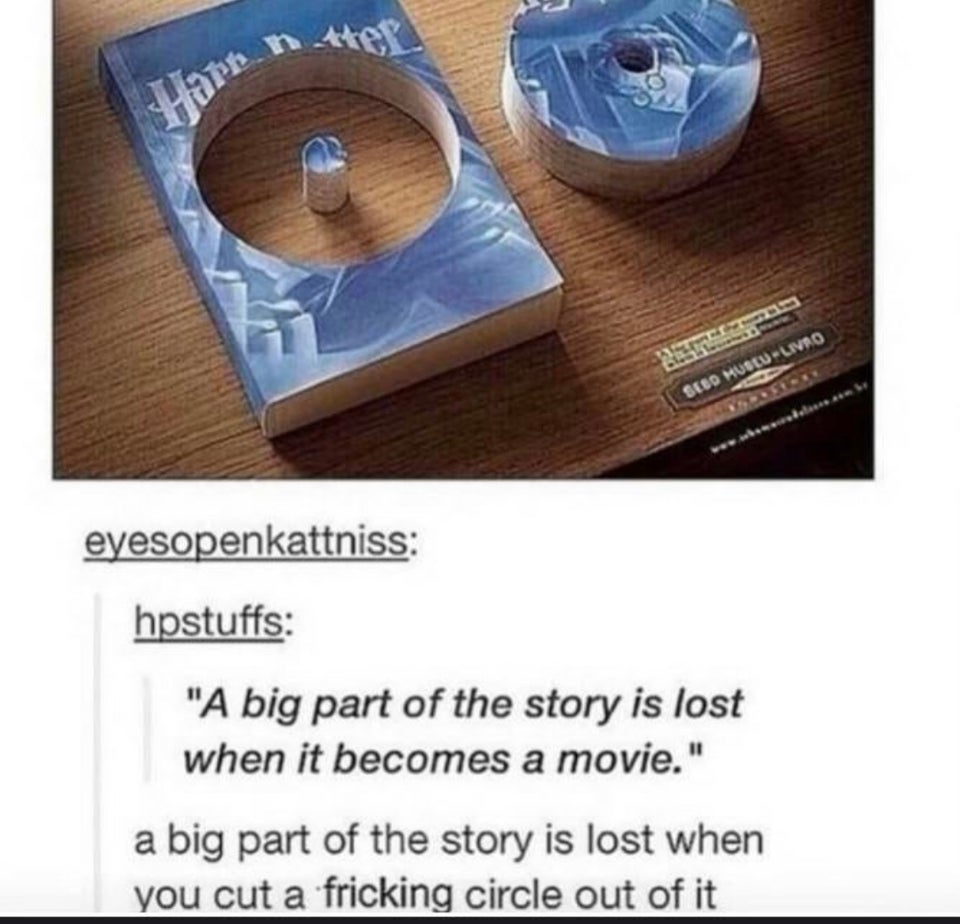 a big part of the story is lost when it becomes a movie.