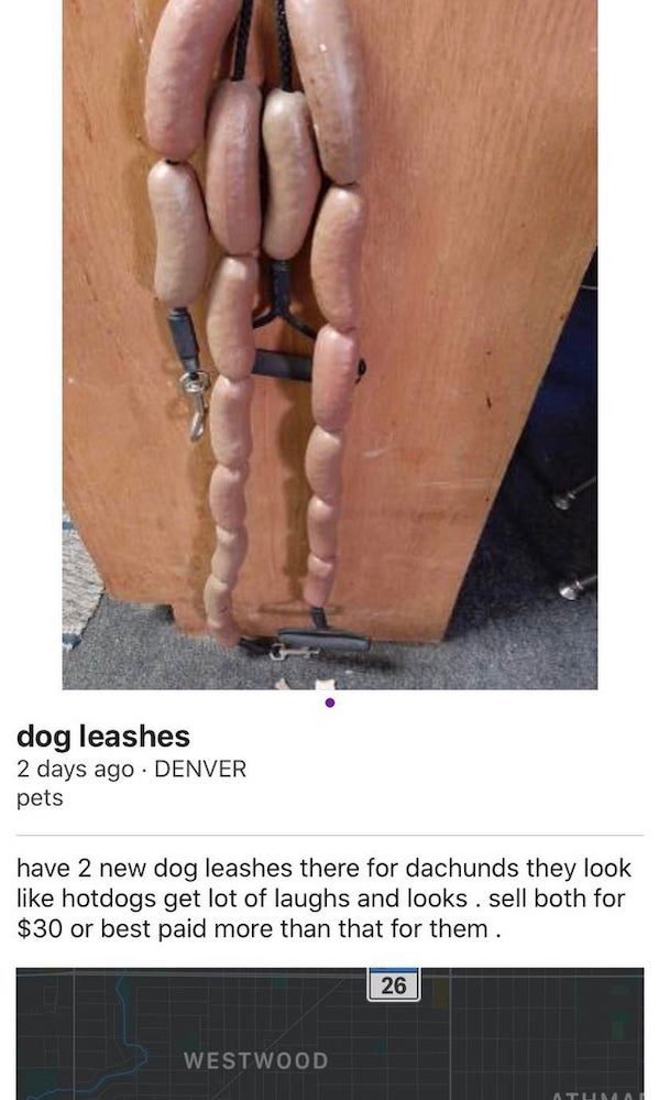 dog leashes sausages  - craigslist
