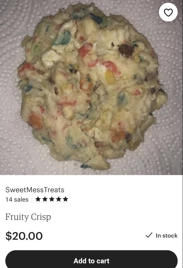 fruity crisp cookie that looks like barf - craigslist