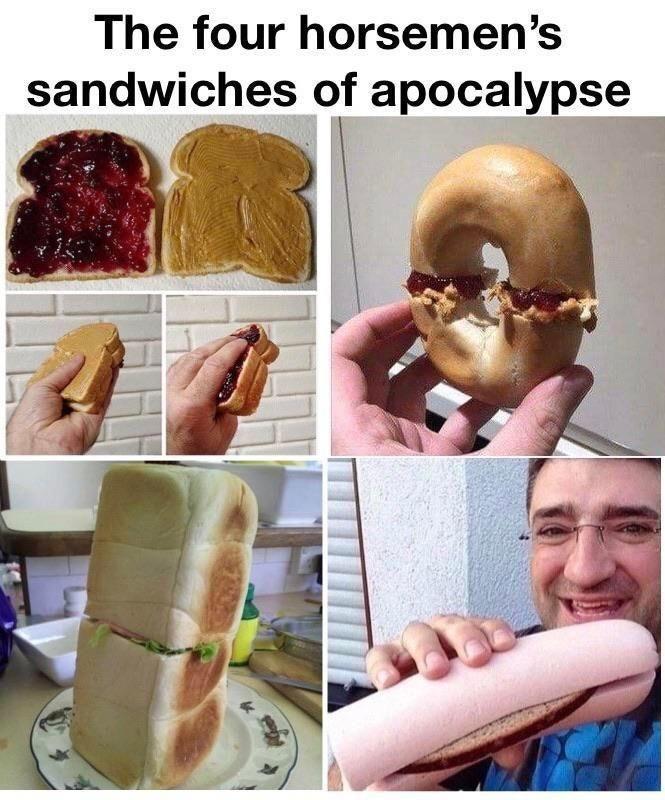 cursed sandwiches - The four horsemen's sandwiches of apocalypse