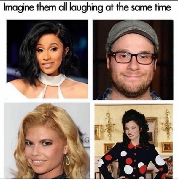 chanel west coast laugh meme - Imagine them all laughing at the same time