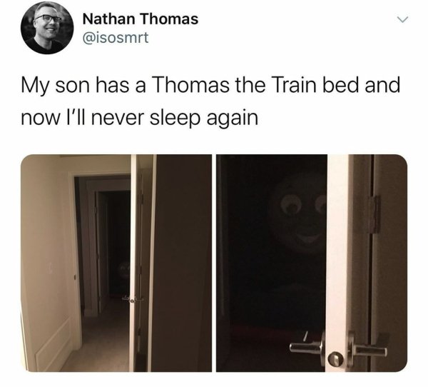 thomas the tank engine bed meme - My son has a Thomas the Train bed and now I'll never sleep again