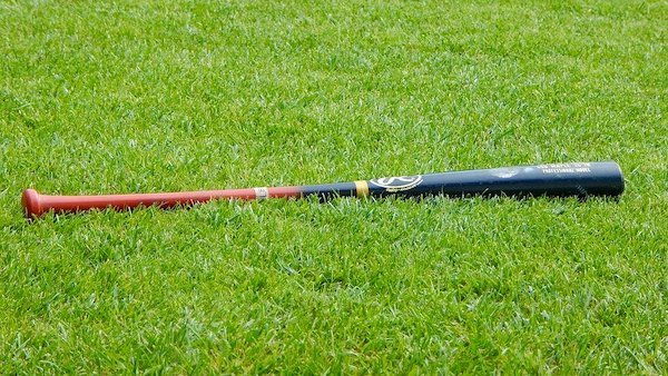 metal baseball bat on field