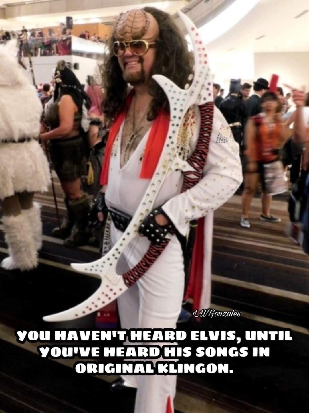 fashion accessory - Lw.Gonzales You Haven'T Heard Elvis, Until you'Ve Heard His Songs In Original Klingon.