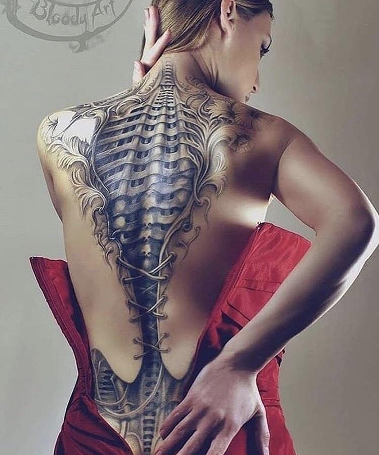 biomechanical tattoos - Bloody Art
